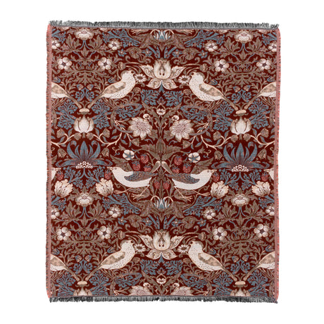 Morris & Co Strawberry Thief Jacquard Pencil Pleat Curtains
