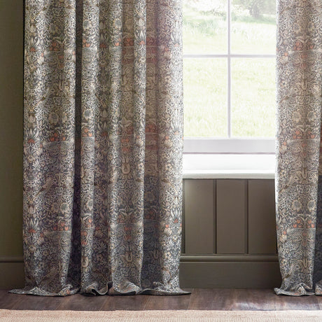 Morris & Co Strawberry Thief Jacquard Pencil Pleat Curtains