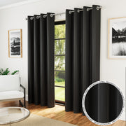 Tyrone Supersoft Plain Blockout Eyelet Curtains
