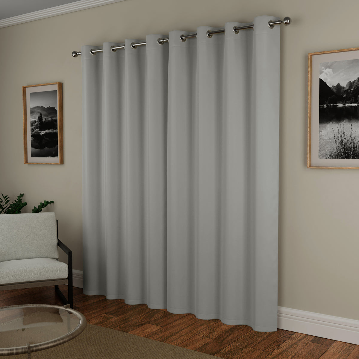 Tyrone Supersoft Plain Blockout Eyelet Curtains