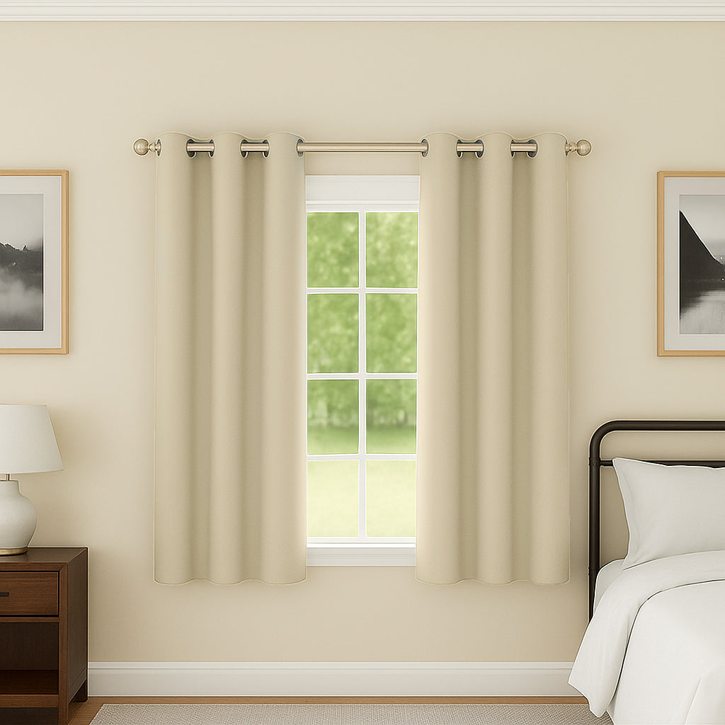 Tyrone Supersoft Plain Blockout Eyelet Curtains