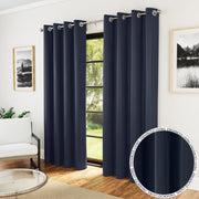 Tyrone Supersoft Plain Blockout Eyelet Curtains