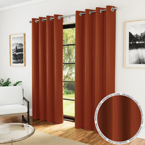 Tyrone Supersoft Plain Blockout Eyelet Curtains