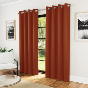 Tyrone Supersoft Plain Blockout Eyelet Curtains