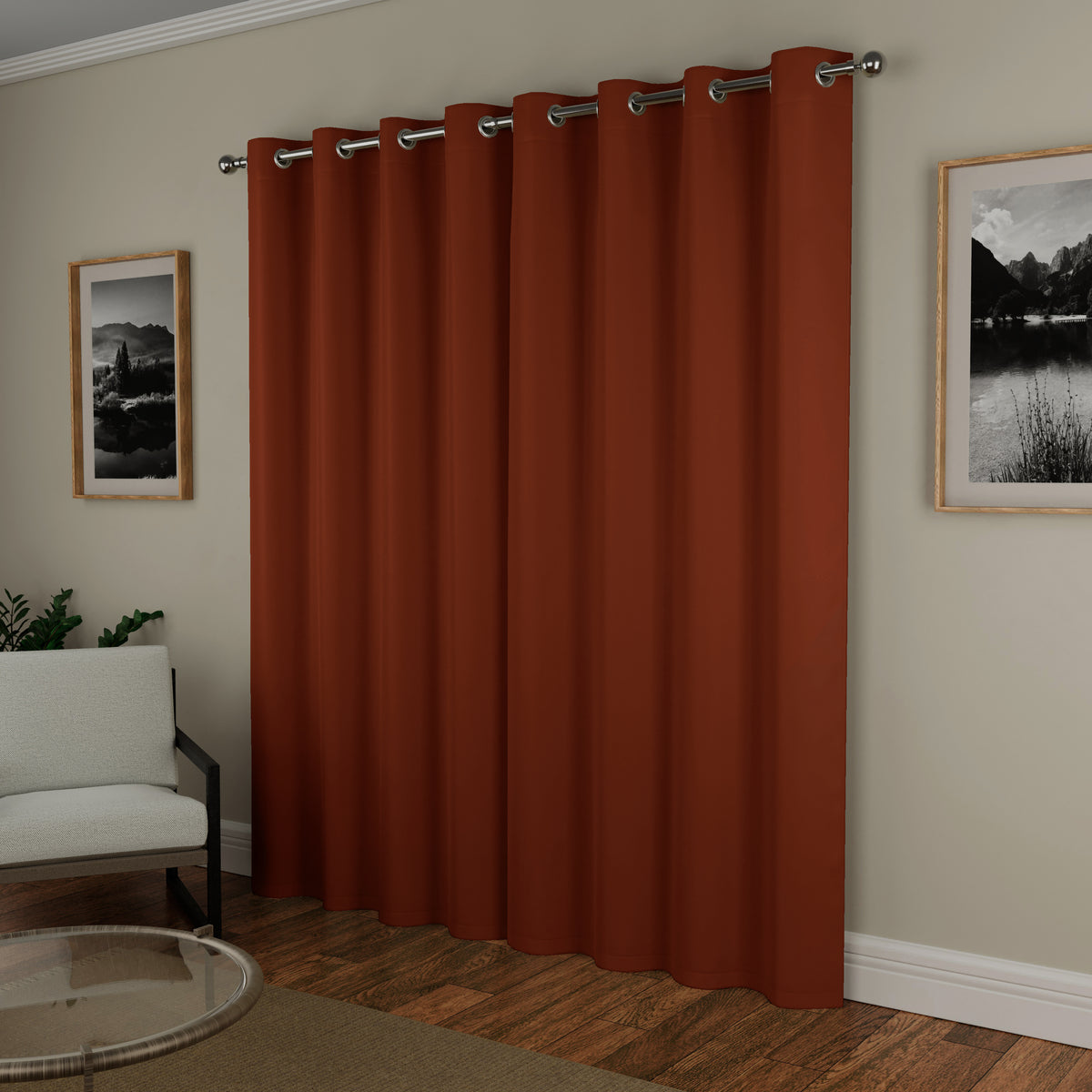 Tyrone Supersoft Plain Blockout Eyelet Curtains