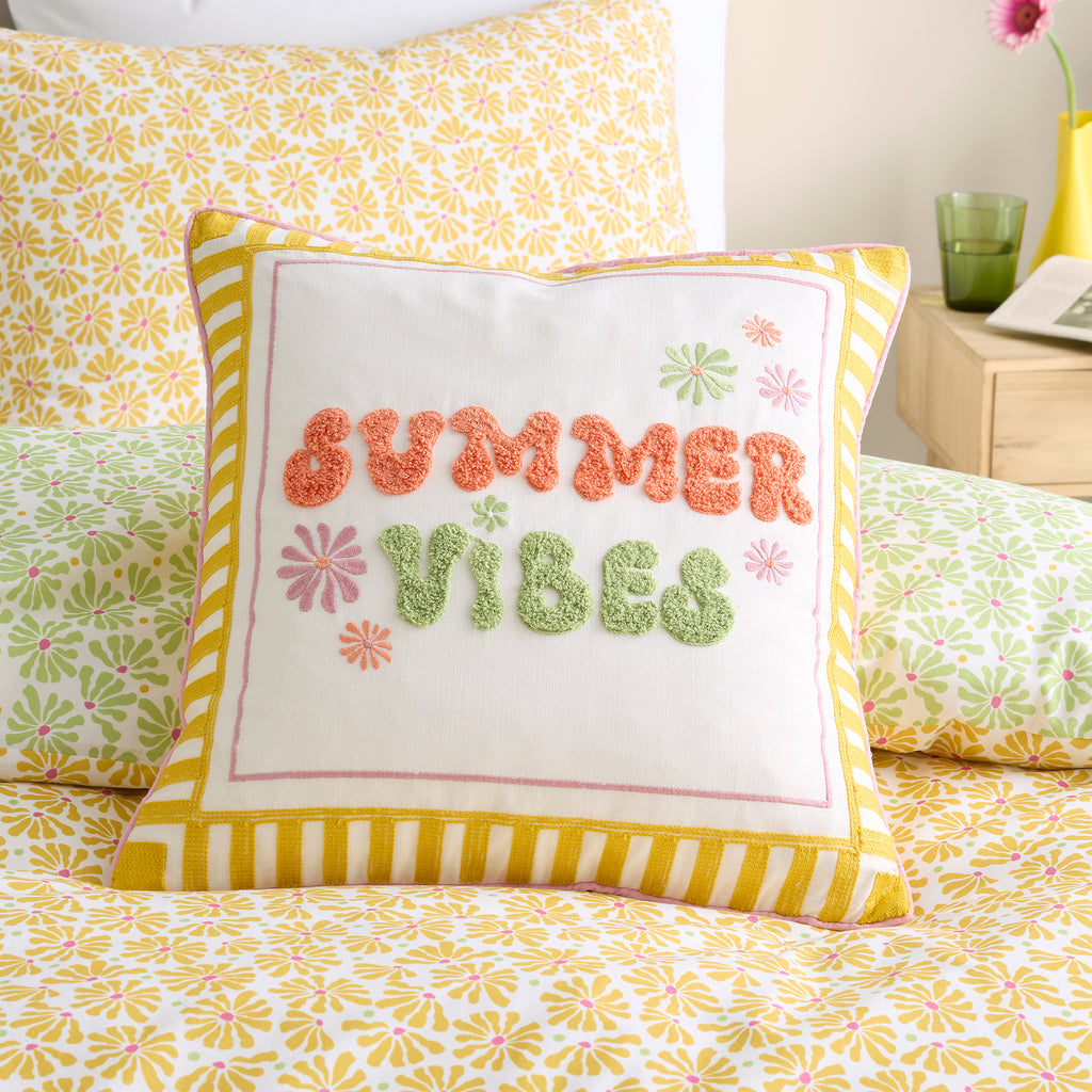Fusion Summer Vibes Multi 43cm x 43cm Polyester Filled Cushion