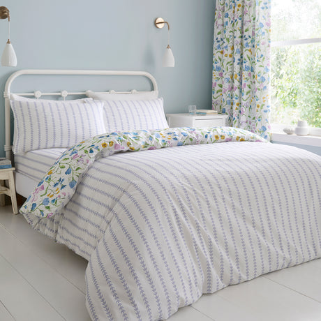 Dreams n Drapes Sweetpea Floral Lilac Duvet Set