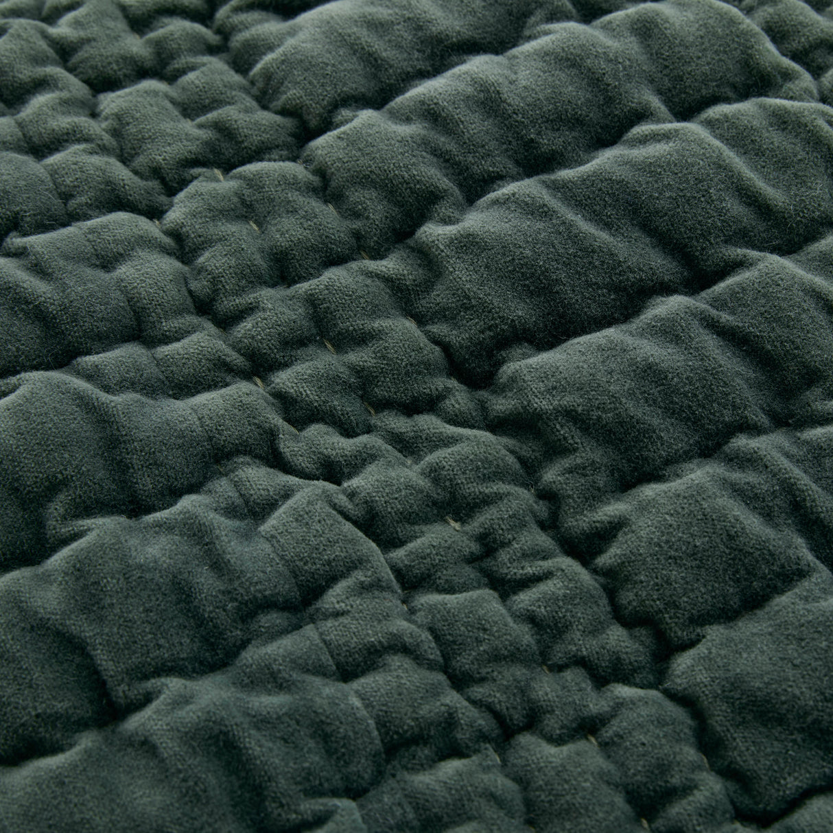 Laura Ashley Brady Scalloped Pine Green 180cm x 235cm Bedspread