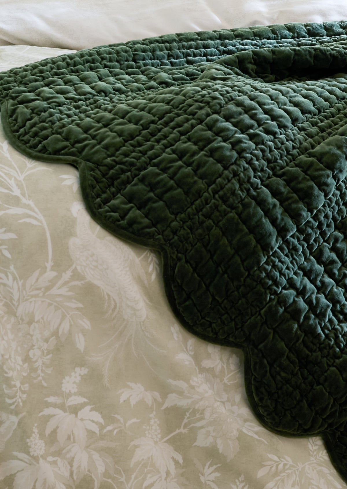 Laura Ashley Brady Scalloped 180cm x 235cm Bedspread