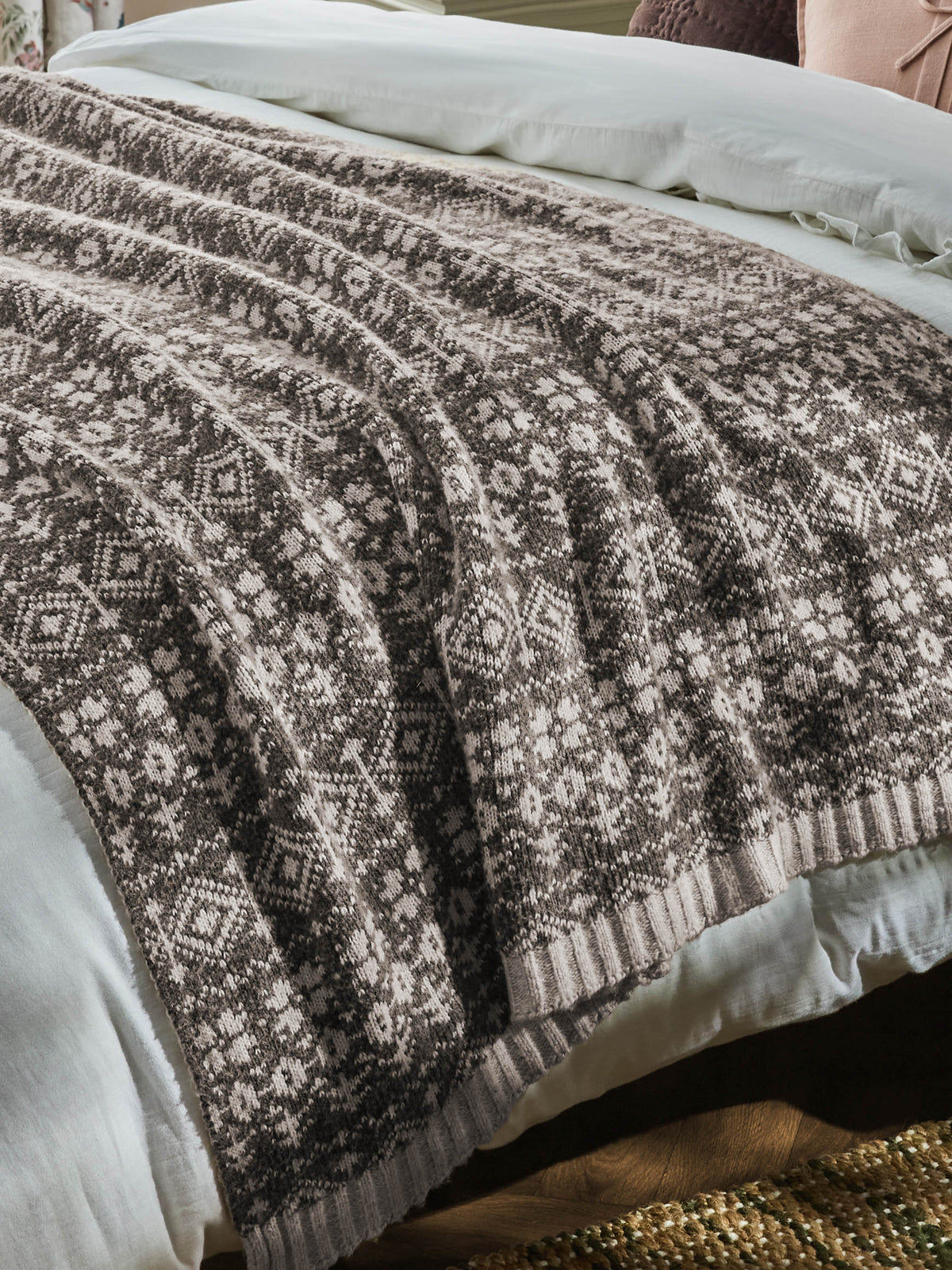 Laura Ashley Selsey Fair Isle 130cm x 170cm Throw