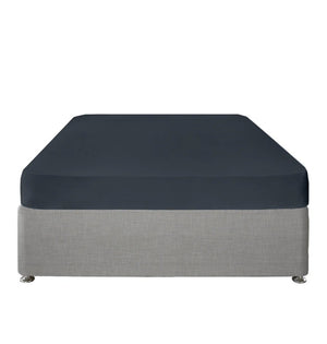 Serene 100% Polyester Plain Dyed Navy Sheets
