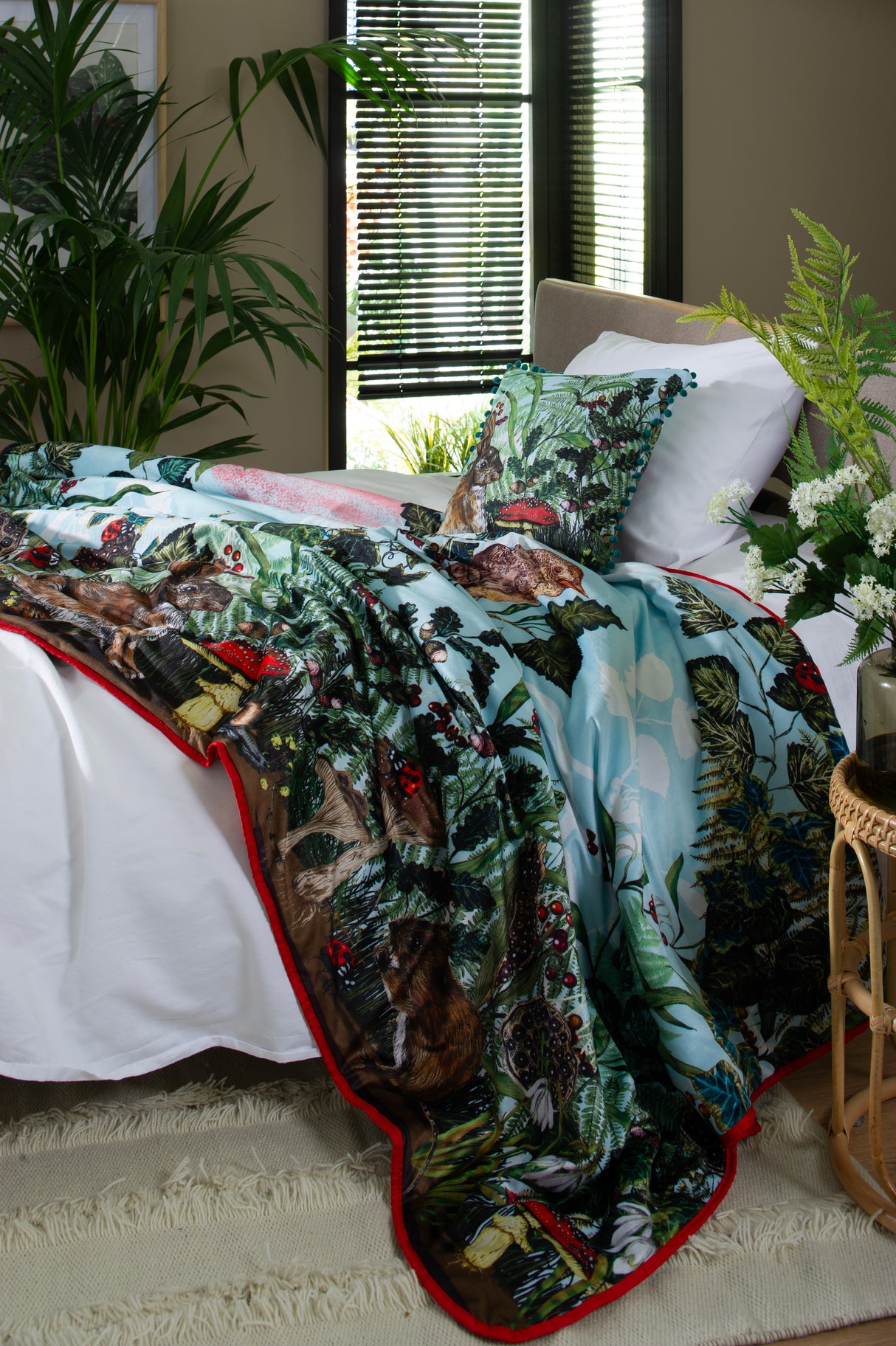 House of Norris Spring in the Thicket Ochre/Grey Duvet Set