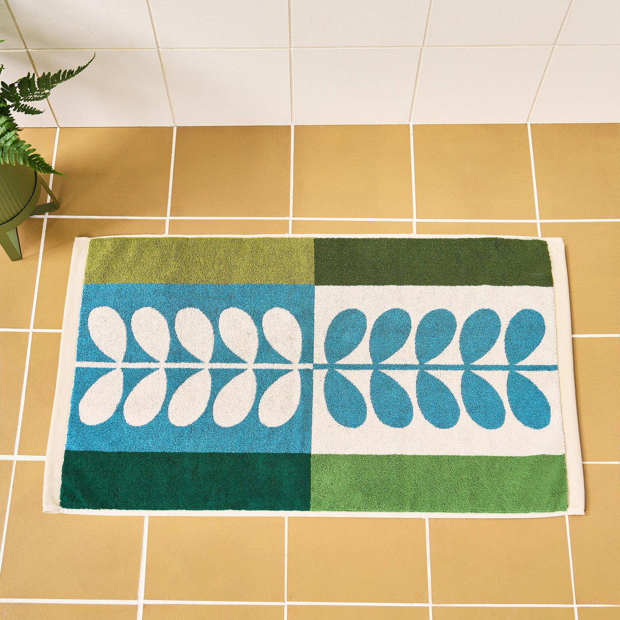 Orla Kiely Stem Check Willow 100% Cotton 580gsm Towels