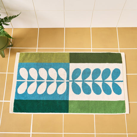 Orla Kiely Stem Check Willow 100% Cotton 580gsm Towels