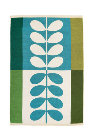 Orla Kiely Stem Check Willow 100% Cotton 580gsm Towels