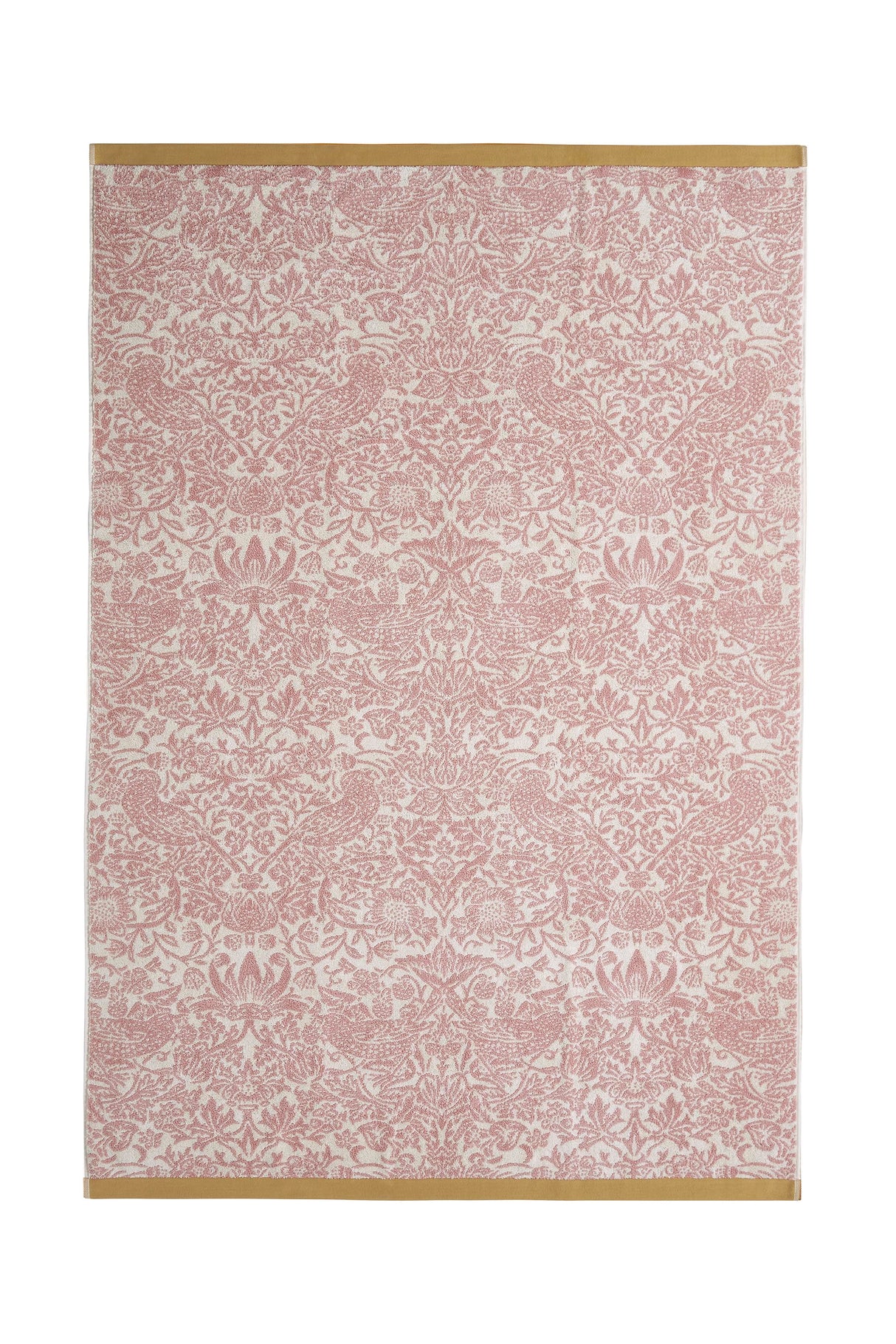 William Morris at Home Strawberry Thief Plaster Pink 100% Cotton 580gsm Towels