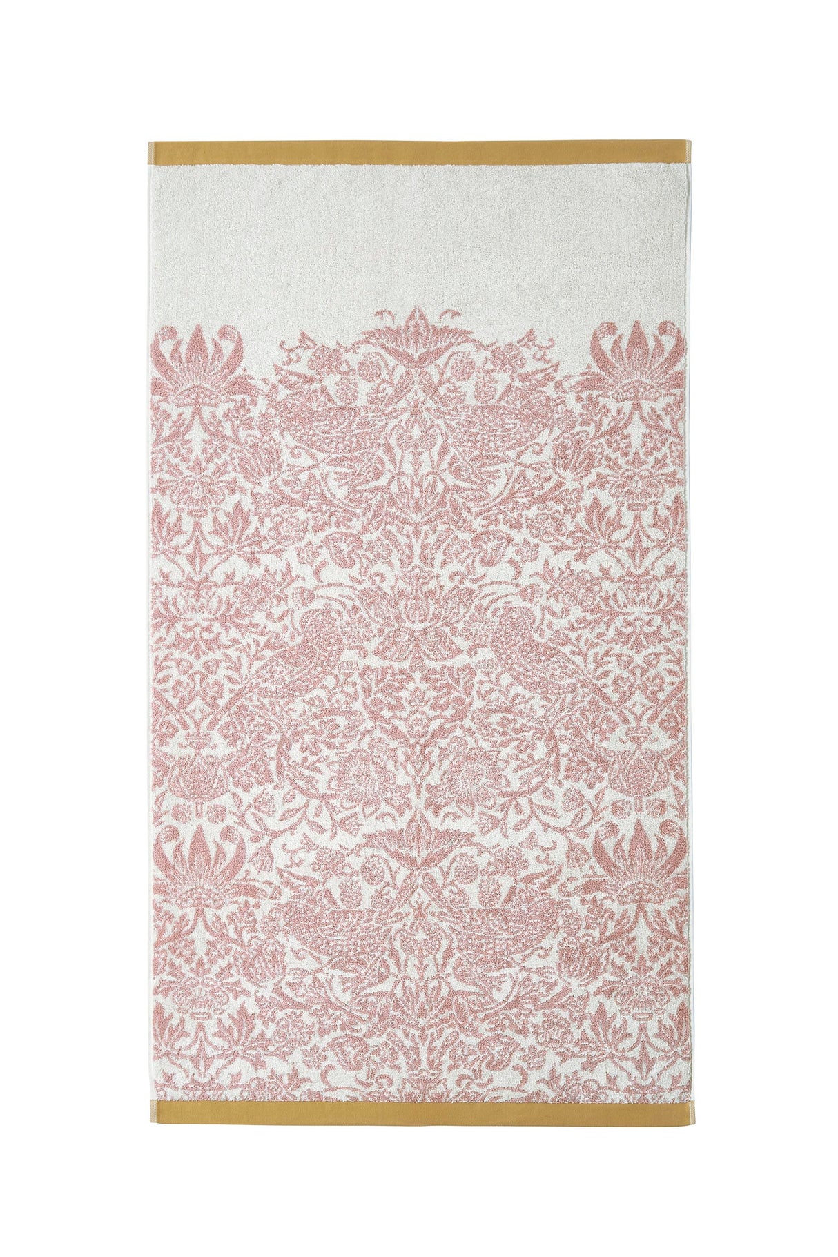 William Morris at Home Strawberry Thief Plaster Pink 100% Cotton 580gsm Towels