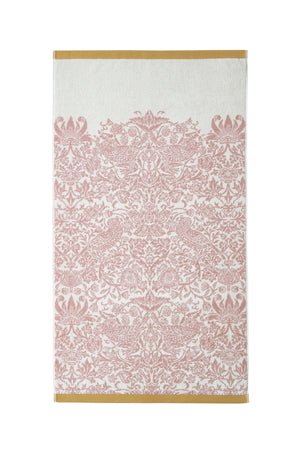 William Morris at Home Strawberry Thief Plaster Pink 100% Cotton 580gsm Towels