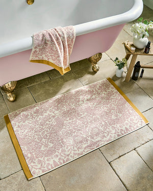 William Morris at Home Strawberry Thief Plaster Pink 100% Cotton 580gsm Towels
