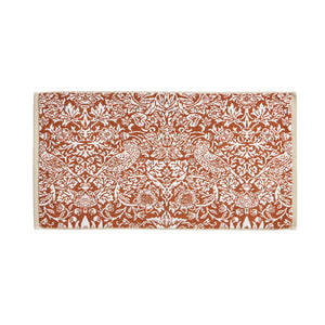William Morris at Home Strawberry Thief Linen-Rust 100% Cotton 580gsm Towels