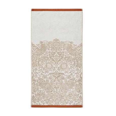 William Morris at Home Strawberry Thief Linen-Rust 100% Cotton 580gsm Towels