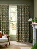 William Morris at Home Strawberry Thief Nettle Blackout Lined Header Tape Curtains