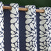 Orla Kiely Sycamore Stripe Space Blue Lined Eyelet Curtains