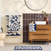 Orla Kiely Sycamore Stripe Dusk-Blue 100% Cotton 580gsm Towels
