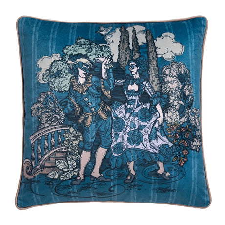 Laurence Llewelyn Bowen Tuscan Toile Blue 43cm x 43cm Polyester Filled Cushion
