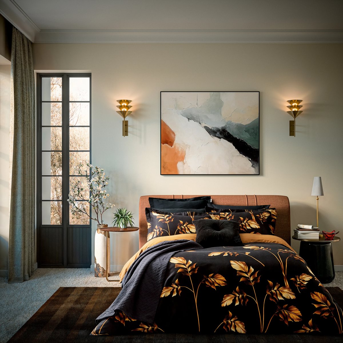 Ted Baker Gilded Floral Black Duvet Set