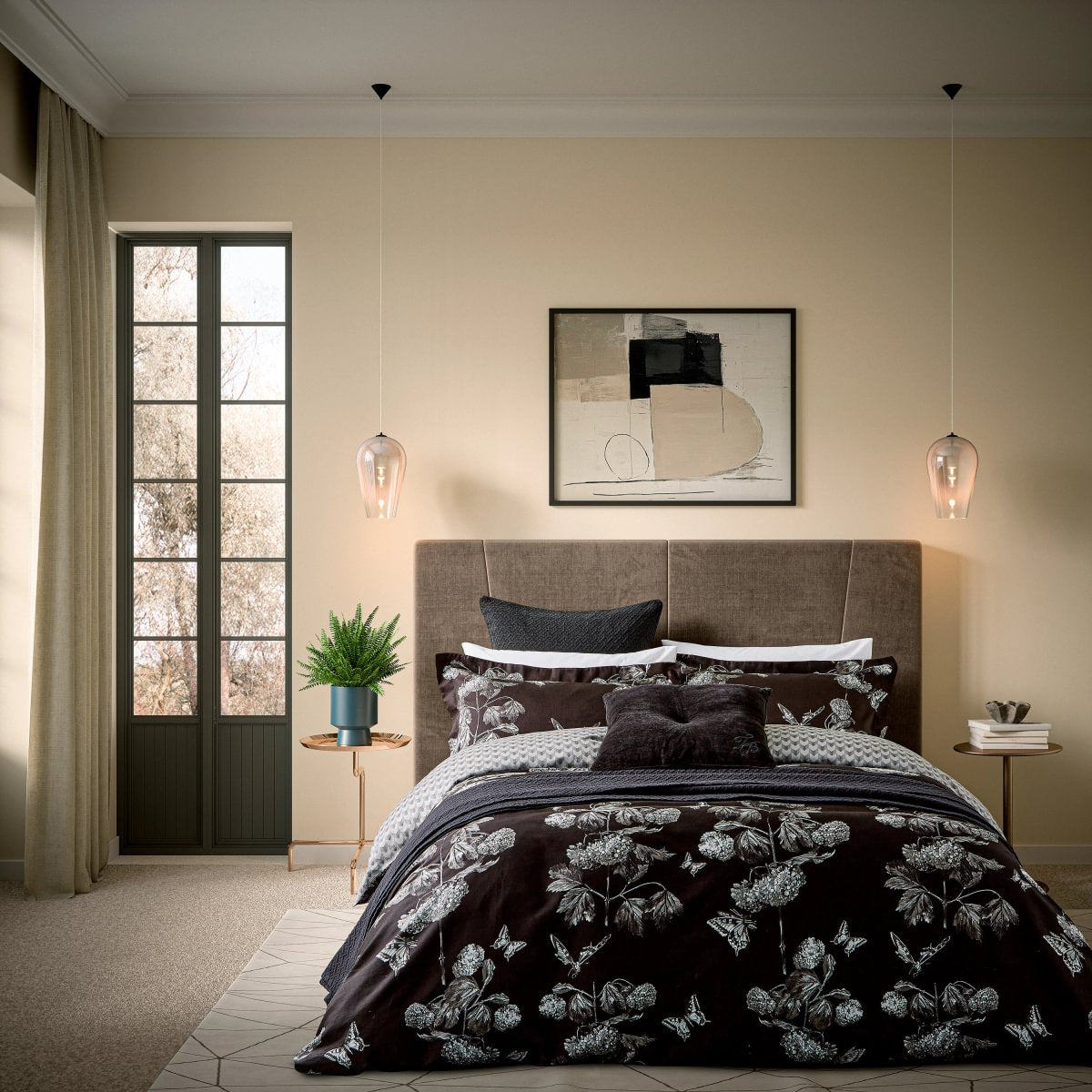 Ted Baker Narnia Floral Black Duvet Set