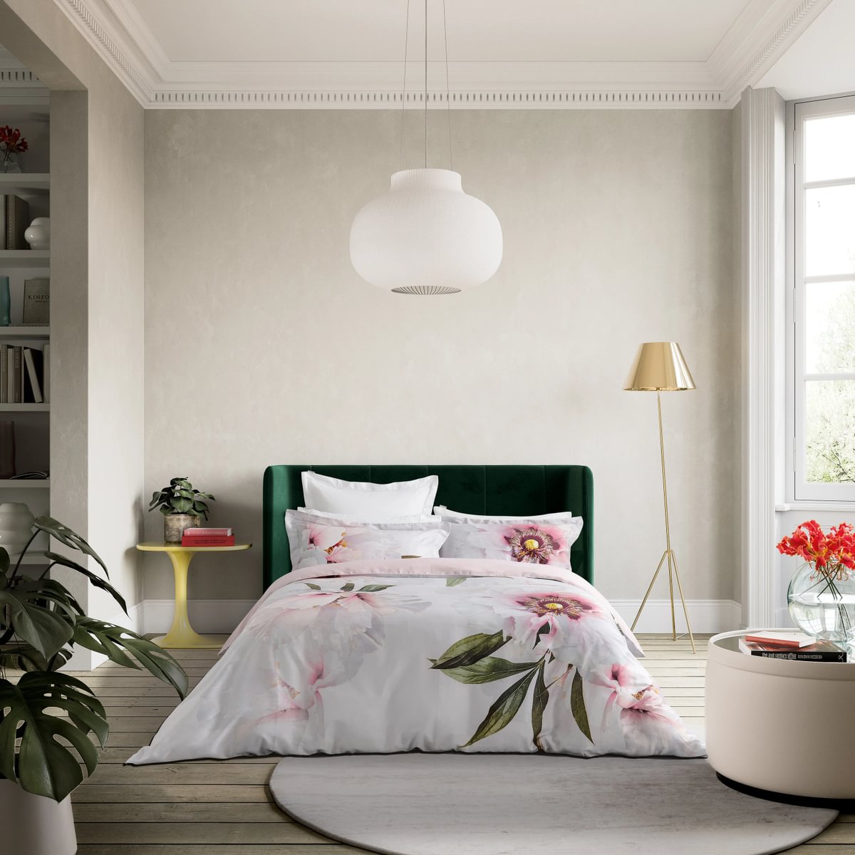 Ted Baker Peony Floral Grey Duvet Set