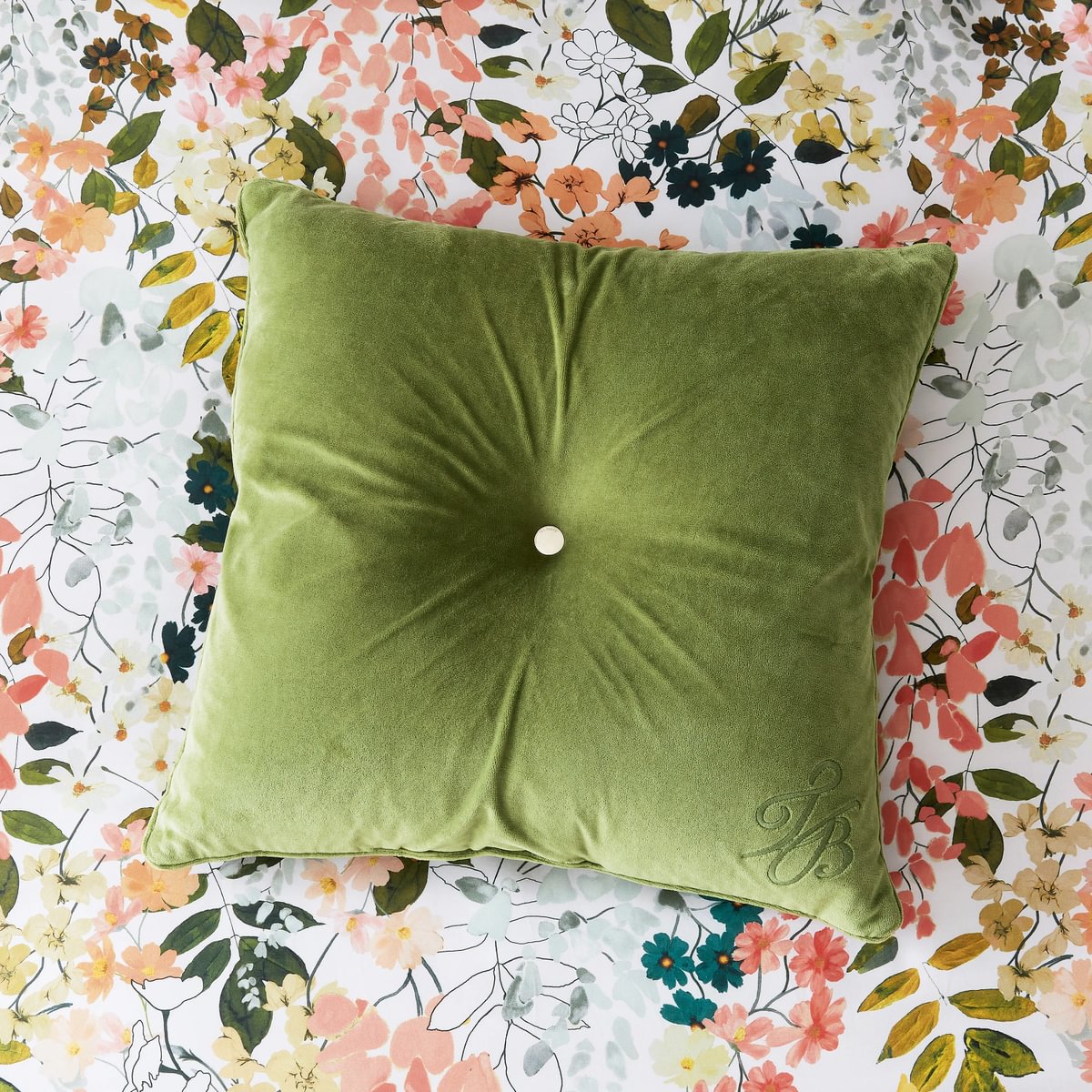 Ted Baker TB Branded Button 50cm x 50cm Fibre Filled Cushion