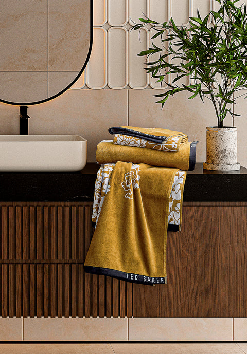 Ted Baker Wisteria Gold 100% Cotton 550gsm Towels
