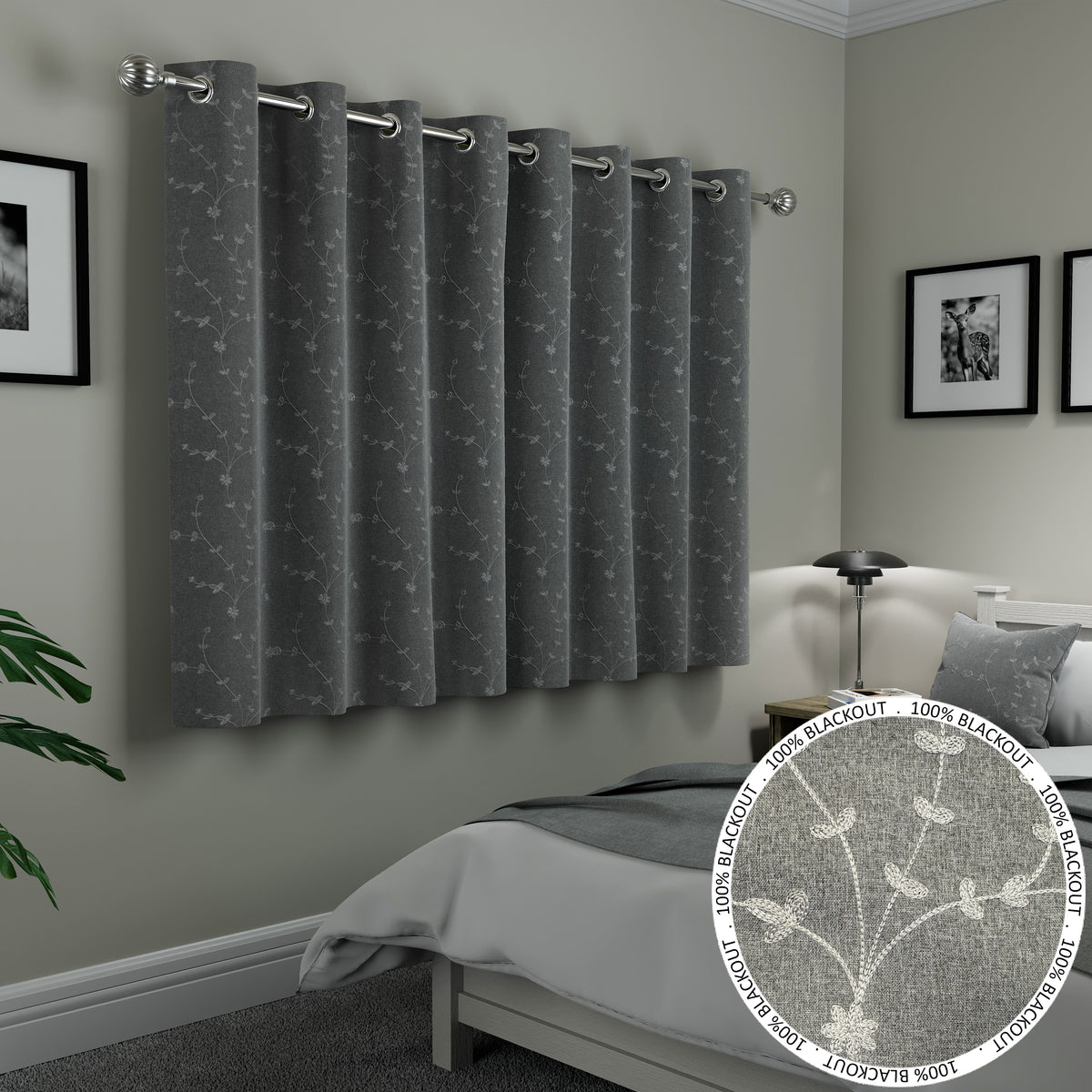 Tyrone Tivoli Blackout Eyelet Embroidery Curtains