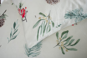 The Lyndon Company Christmas Leaf Multi 100% Brushed Cotton Duvet Set