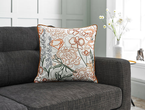 The Lyndon Company Naive Floral 50cm x 50cm Polyester Filled Cushion