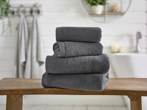 The Lyndon Company Egyptian Spa 100% Cotton 700gsm Charcoal Towels