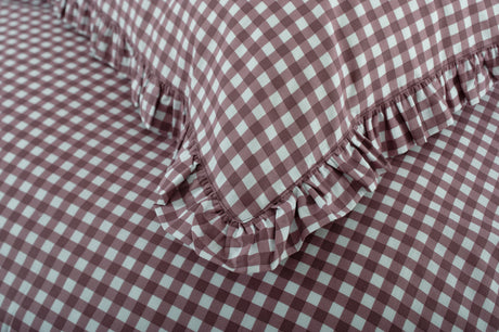The Lyndon Company Gingham Frilled Duvet Set