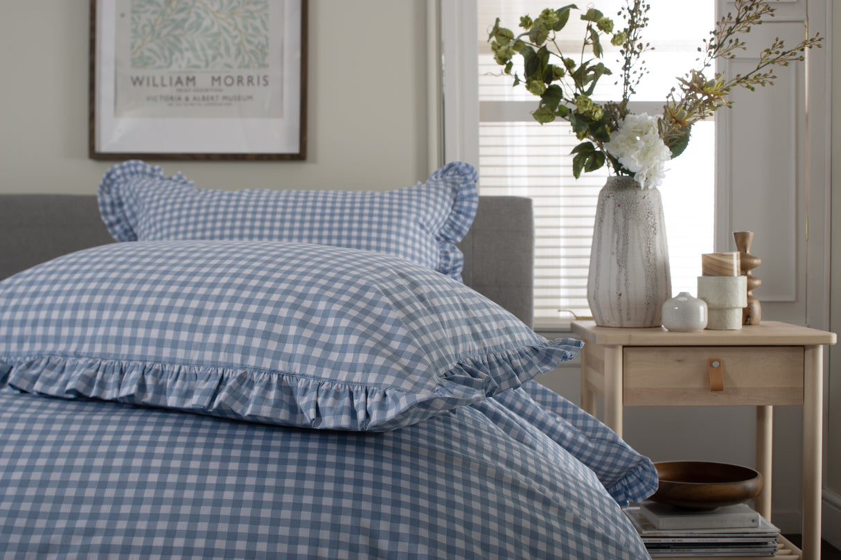 The Lyndon Company Gingham Frilled Duvet Set