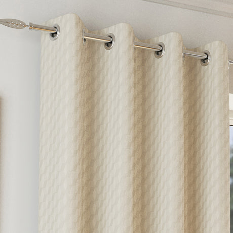 Tyrone Tokyo Soft Velvet Embossed Eyelet Curtains
