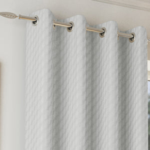 Tyrone Tokyo Soft Velvet Embossed Eyelet Curtains