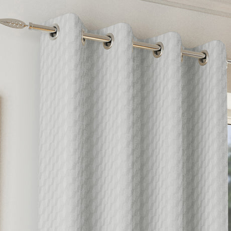 Tyrone Tokyo Soft Velvet Embossed Eyelet Curtains