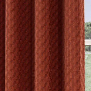 Tyrone Tokyo Soft Velvet Embossed Eyelet Curtains