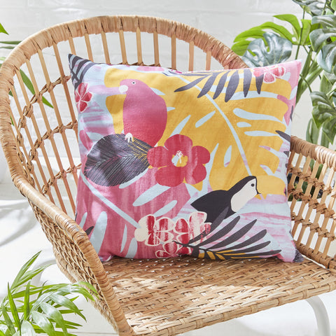 Catherine Lansfield Tropical Birds 45cm x 45cm Outdoor Cushion