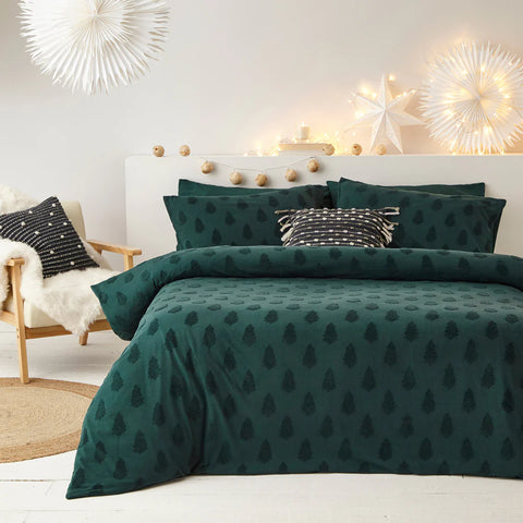 The Linen Yard Tufted Tree Duvet Set