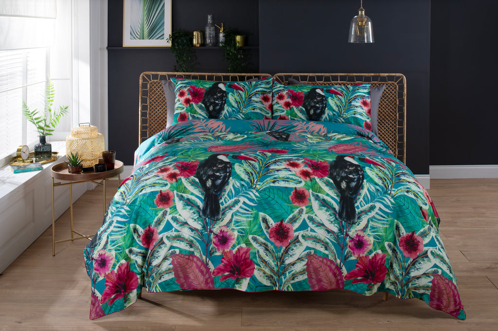 Deyongs 1846 Toucan Lake Teal Duvet Set