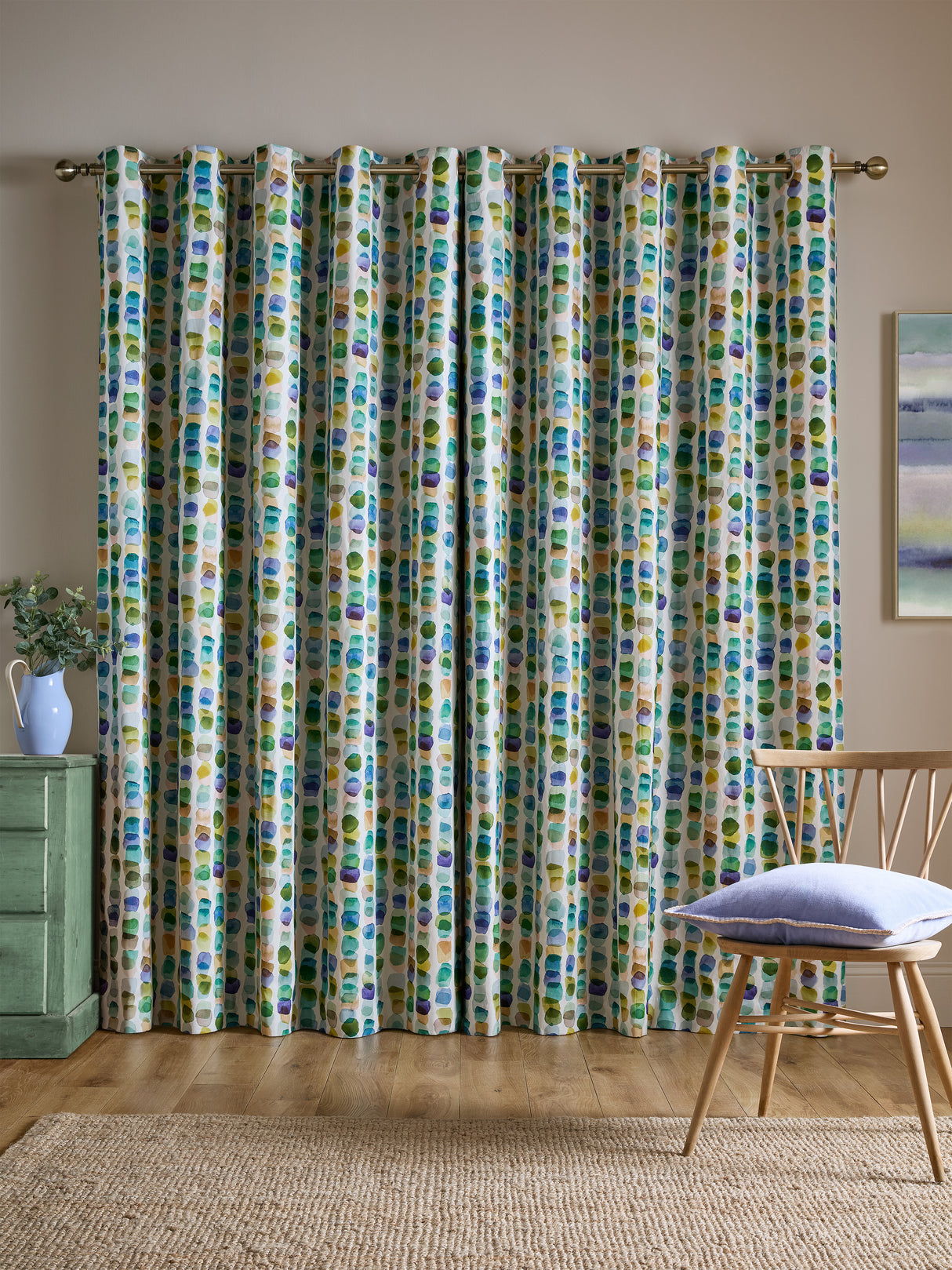 Bluebellgray Tobermory Ocean Lined Eyelet Curtains