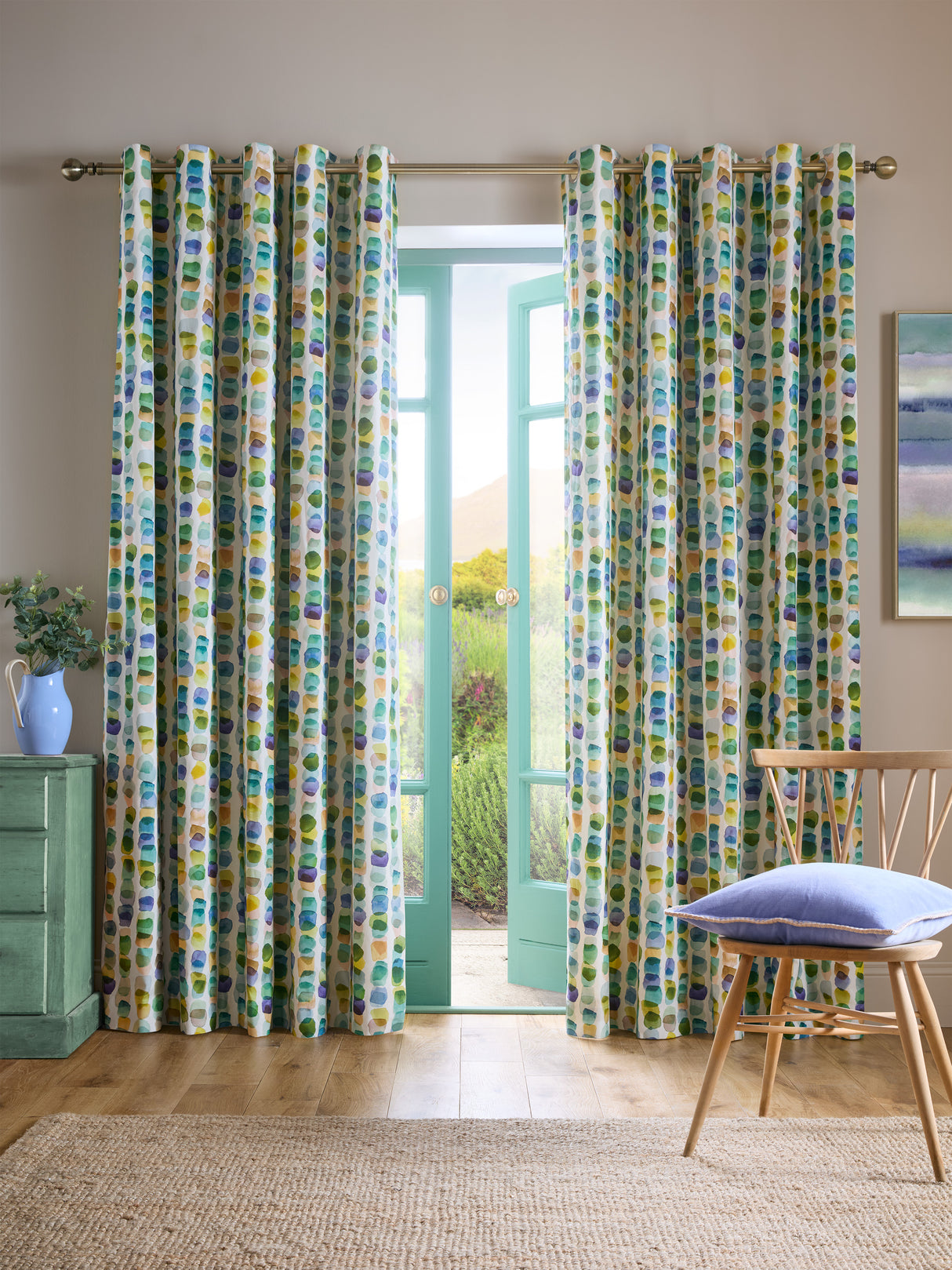 Bluebellgray Tobermory Ocean Lined Eyelet Curtains