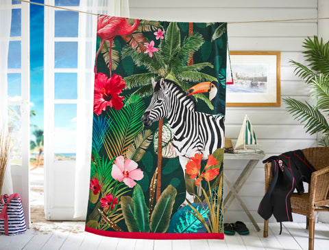 Deyongs 1846 Tropical Zoo 90cm x 180cm Beach Towel